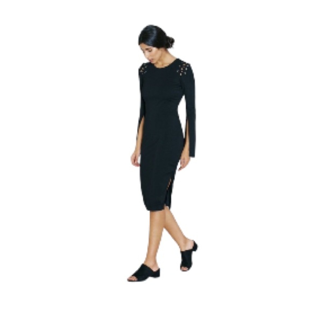 🆕 Bardot Black Lace Up Cold Shoulder Dress - Women’s Size 6